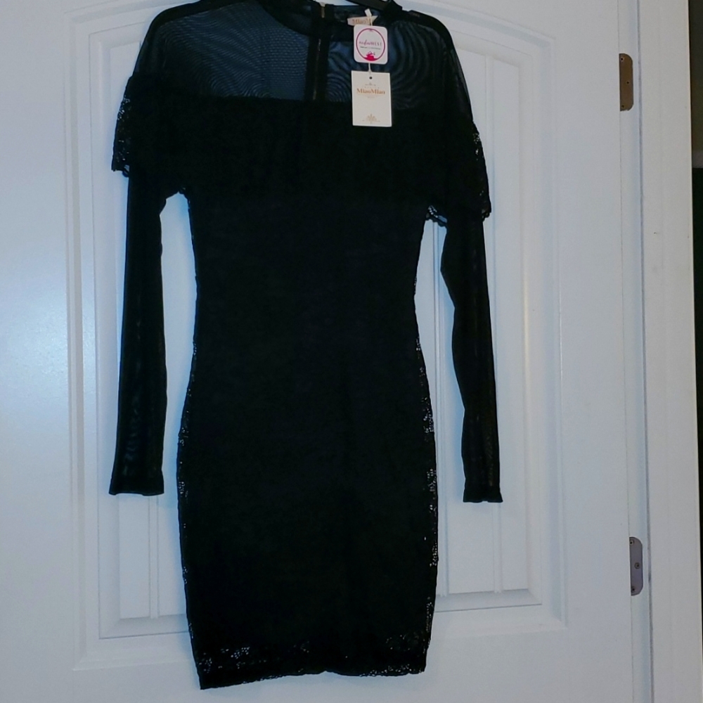 NWT black lace dress